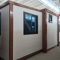 Maison conteneur préfabriquée extensible de 20 pieds, étanche, isolée, avec structure en acier personnalisée, pour le camping en plein air