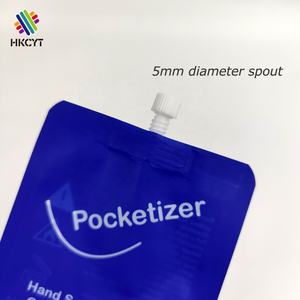 Pochette à bec en aluminium, 10ml, 20ml, extérieur, logo, transparent, emballage cosmétique, sacs d'eau liquide, rechargeable avec bec - Product Image 4