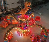 Grand parc d'attractions rotatif 24 places Manèges de fête jurassique pour enfants et adultes en vente