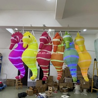 Caballito de mar inflable con iluminación LED, caballito de mar inflable colgante a la venta