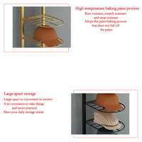 Großhandel Einzelhandel Metall Boden Hut Display Lager regale Hochwertige Baseball Hut Kappen Halter Rotierende Spinner Display Stand