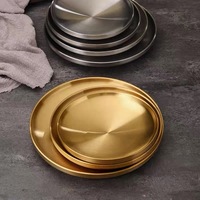 Assiette de service coréenne en acier inoxydable 304 à double paroi isolée, technique givrée, qualité alimentaire, pour desserts, gâteaux et fruits