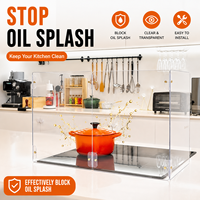 Protection anti-éclaboussures pour cuisinière, en plastique PC transparent, écran de protection pour la cuisine