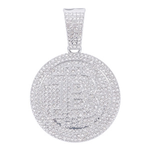 Châu Âu Mỹ Phong Cách Hip-Hop Phụ Kiện B Thư Lớn Đầy Đủ Kim Cương Mặt Dây Chuyền Nam Punk Phong Cách Cuba Chuỗi Vòng Cổ - Product Image 5