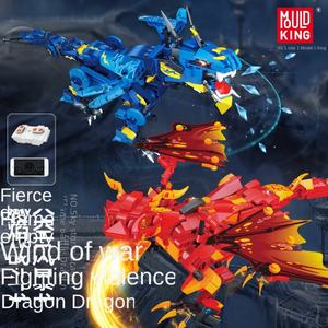 Blocs de construction en plastique assemblés, série de dragons mécaniques, jouet éducatif télécommandé électrique, vente en gros, OEM - Product Image 3