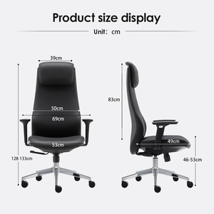 Silla de Oficina Ejecutiva Moderna de Cuero, Sillas de Oficina de Lujo, Ergonómicas, con Logotipo Personalizado, Muebles de Oficina - Product Image 5