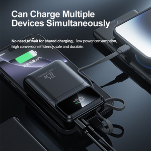 Logo personnalisé 22.5W <span class=keywords><strong>Batterie</strong></span> <span class=keywords><strong>externe</strong></span> à charge rapide pour téléphone 20000mah avec câble élastique - Product Image 4