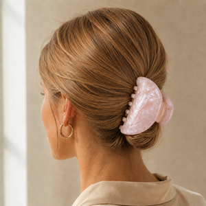 <span class=keywords><strong>Pince</strong></span> à <span class=keywords><strong>cheveux</strong></span> semi-ronde en acrylique nacré effet <span class=keywords><strong>nacre</strong></span>, élégante, pour femme, avec logo personnalisé, vente en gros - Product Image 2