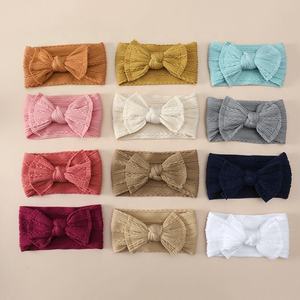 Super Stretchy Soft Knot <strong>Baby</strong> <strong>Headbands</strong> with Hair Bows Big Nylon Head Wrap for Newborn <strong>Baby</strong> Girls Infant Toddler Kids - Product Image 3
