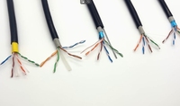 Câble Ethernet Cat5e FTP 305m 23AWG 4-2 paires UTP intérieur/extérieur, gaine PVC, cuivre nu CCA, sortie d'usine