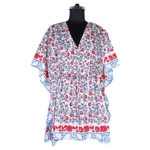 Petite robe courte et décontractée, caftan ample, motif Floral, pour femme, robe courte décontractée - Product Image 2