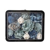 Set Bunga Kayu Wafa Sola dalam Kotak Hadiah Hitam Ukuran Campuran Hadiah Hari Valentine