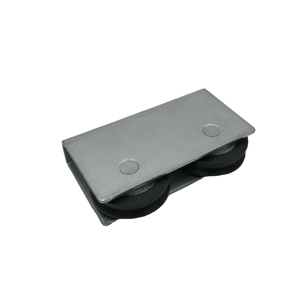 Nouveauté Garrucha Poulie à roulement à billes en nylon double en forme de U Roue de porte en fer galvanisé pour fenêtres et portes coulissantes - Product Image 3