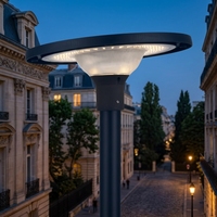 Nouvelle Lampe Solaire Extérieure 50W-Plurio, Lumière LED de Jardin en Aluminium 50W, Éclairage Urbain, Indice de Protection IP66, Angle de Faisceau 150°, 3500lm