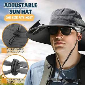 Cappello da Sole con Ventilatore <span class=keywords><strong>Solare</strong></span> Integrato, <span class=keywords><strong>Protezione</strong></span> UPF <span class=keywords><strong>50</strong></span>+, per Uomo e Donna, Ideale per Pesca e Spiaggia - Product Image 4