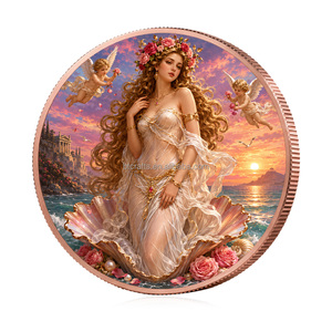 Moneta Bifacciale Afrodite <span class=keywords><strong>Venere</strong></span> da 1 Oncia in Rame Puro .999, Dea della Mitologia Greca, Moneta da Collezione da 1oz in Portamonete 2-in-1 - Product Image 3