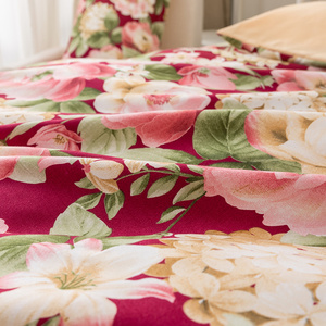 Set di biancheria da letto in microfibra con stampa floreale di lusso 100% lenzuola Super morbide in poliestere ipoallergenico e senza rughe - Product Image 4