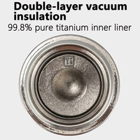 Gourde isotherme à double paroi en titane pur, anti-fuite, légère, pour une consommation saine, avec logo personnalisé