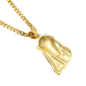 Pendentif de style personnalisé pour hommes et femmes, collier hip-hop plaqué or, bijoux hip-hop - Product Image 4