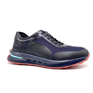 Sneakers à lacets pour hommes personnalisables - Tige en cuir véritable, semelle intermédiaire/doublure en peau de porc, semelle extérieure en caoutchouc |   Terracotta marine |   OEM/ODM - Product Image 1