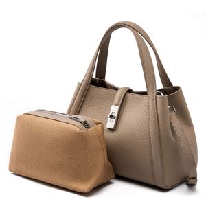 Sac seau structuré Asuwish Quiet Luxury en <span class=keywords><strong>cuir</strong></span> pleine fleur pour femme, sac à main de créateur léger avec fermeture éclair, imperméable, Guangzhou - Product Image 5