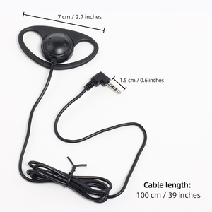 Auricolari a Gancio Morbido a Forma di <span class=keywords><strong>D</strong></span>, Monoauricolari con Clip da 3,5mm, Cuffie Cablate per Telefono, Laptop, PC, Conferenze, Sistema Guida Turistica - Product Image 3