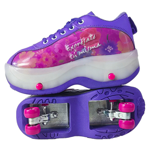 BFOEL Kids 2 Wheels Shoes With Lights Rechargeable Roller Skates Shoes Retractable Wheels Shoes LED Flashing Sneakers For Unisex Girls Boys(1.5 Little - View #10