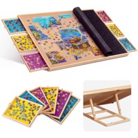 Table de puzzle en bambou et bois personnalisable - 500/1000/1500 pièces - Jouet DIY avec logo et couleur personnalisés |   OEM/ODM disponible pour les enfants de 2 ans et plus