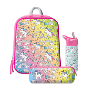 Hot Sale School Backpack <strong>Set</strong> With <strong>Lunch</strong> Bag and Pencil Bag and Water Bottle Colour Your Own Accessory <strong>Set</strong> - Product Image 5