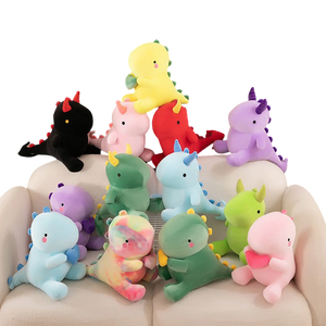 Adorabile <span class=keywords><strong>dinosauro</strong></span> peluche Super morbido che abbraccia un cuore <span class=keywords><strong>rosso</strong></span> per le celebrazioni di compleanno pieno di cotone PP - Product Image 5