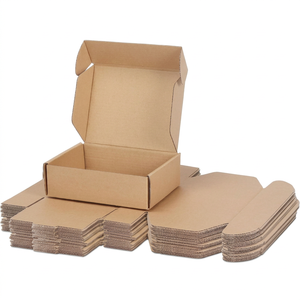 Custom Logo Printed Recyclable Corrugated <b>Cardboard</b> Rigid Shipping <b>Box</b> with Custom Shape and Glossy Lamination - Product Image 1