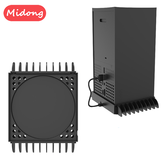 For Xbox Series X Game Console Vertical Cooling Stand Fan With Game Disc Storage Slot