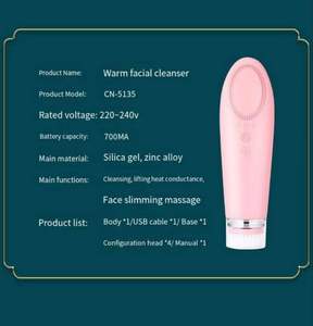<span class=keywords><strong>Brosse</strong></span> nettoyante multifonctionnelle <span class=keywords><strong>pour</strong></span> le <span class=keywords><strong>visage</strong></span> Nettoyant et masseur chaud électrique Compresse chaude <span class=keywords><strong>pour</strong></span> le <span class=keywords><strong>visage</strong></span> et les yeux Appareil de beauté - Product Image 6