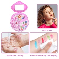 Akiaco-Palette de maquillage tout-en-un pour filles, avec miroir, maquillage pour enfants, Non toxique et lavable