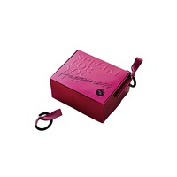 Grande Nouvelle Boîte Carrée Portable Rouge pour Bonbons et Cadeaux de Mariage et Fiançailles, Style Livre, Originale