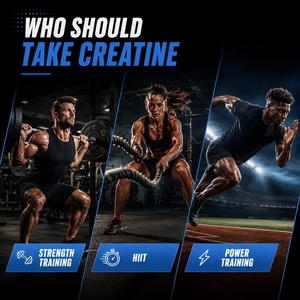 ODM/OEM Customizable Adult Sports Nutrition <b>Creatine</b> <b>Monohydrate</b> Powder Supplement for Energy Management Support 5g Per Serving - Product Image 4