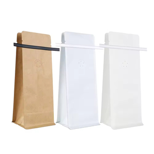 Bolsa de café con sellado rizado, bolsa mate para envasado de granos de café con tira adhesiva, plástico compuesto con sellado de ocho lados, personalizable. - Product Image 4