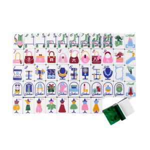 Set di Tessere Mahjong Americane in Acrilico Lucidato a Mano, a Tre Strati, Intagliate e Incollate a Mano, per Intrattenimento e Feste - Product Image 1