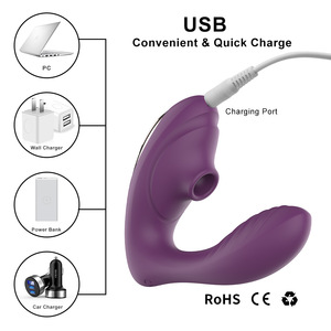 Vibrateur à succion BANSEY personnalisé à 10 vitesses, forme ergonomique en U, double stimulation, masturbateur féminin - Product Image 2
