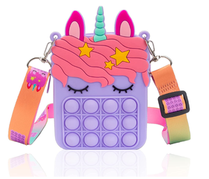 Porte-monnaie en Silicone pour enfants, <span class=keywords><strong>licorne</strong></span>, mignon, Animal, Mini femme, Push PopIt, jouet, 2023 - Product Image 3