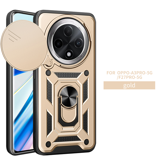 RUIZHILONG Mechanical Sliding Window PC Material Shockproof Sports Design Phone Case OPPO A36-4G/A96-4G/A76-4G Multifunctional