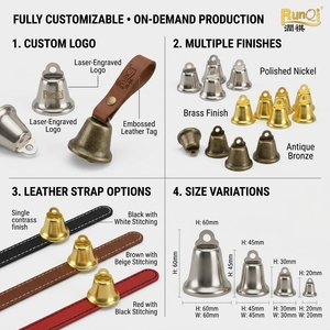 Collection artisanale Heritage : Cloche anti-cornes pour bétail personnalisable avec étiquette personnalisée pour <span class=keywords><strong>ranch</strong></span> professionnel - Product Image 2