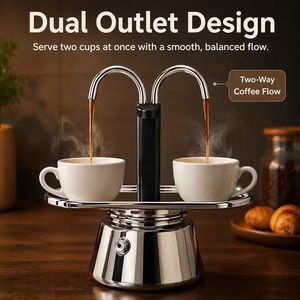 Mini Cafetera Express para Estufa, Percolador de Espresso de 2 Tazas, Cafetera Moka - Product Image 2