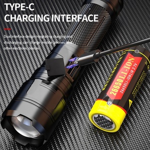 2022 Siêu Sáng Rộng Chùm <span class=keywords><strong>Zoom</strong></span> TYPE-C Sạc <span class=keywords><strong>Led</strong></span> Flashlight <span class=keywords><strong>Torch</strong></span> Ngân Hàng Điện Nhôm Mạnh Mẽ <span class=keywords><strong>Torch</strong></span> Ánh Sáng 1000 Lumens - Product Image 3