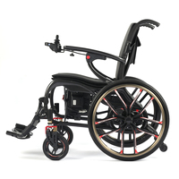 Fauteuil roulant électrique Baichen à grandes roues de 20 pouces en fibre de carbone, pliable rapidement, batterie au lithium, tout-terrain, fauteuil roulant intelligent