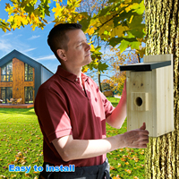 2024 Wifi Smart Bird Feeder Caméra Maison d'oiseau en bois extérieure avec caméra de vidéosurveillance 3MP sans fil
