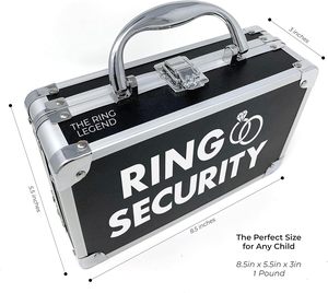 Maletín <span class=keywords><strong>de</strong></span> Seguridad Personalizado <span class=keywords><strong>de</strong></span> 10 Pulgadas RING LEGEND para Anillos <span class=keywords><strong>de</strong></span> Boda con Compartimentos Acolchados para Niños - Diseño <span class=keywords><strong>de</strong></span> Agente Especial <span class=keywords><strong>de</strong></span> 8 Pulgadas - Product Image 3