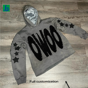 Sweat-shirt à capuche pour homme en coton biologique avec logo personnalisé, style hip-hop, automne, écologique, fabricant, lavage à l'acide antique, <span class=keywords><strong>vintage</strong></span>, fermeture éclair intégrale, broderie - Product Image 1