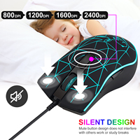 Grosir Mouse Gaming berkabel 6D USB-USB-C Mode ganda bahan ABS fungsi ringan PC Laptop MacBook kompatibilitas Bisnis 3D