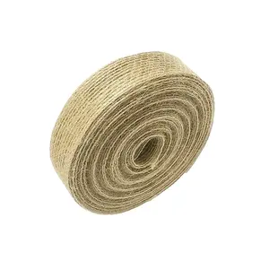 Neuartige Produkte 10mm 15mm 25mm 38mm importierte reine Farbe brauner Fisch draht Weihnachts baum Sac kleinen dekorative Jute bänder